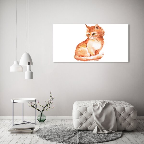 Tablou sticlă Red Cat