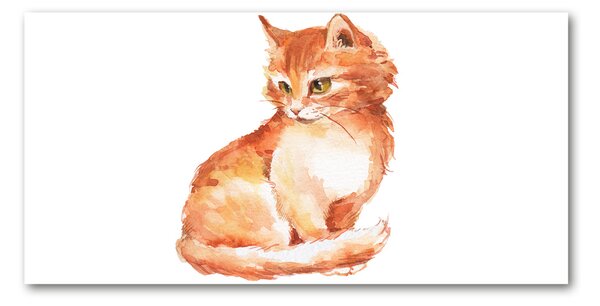 Tablou sticlă Red Cat