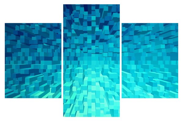 Tabloul - cuburi abstracte (90x60 cm)