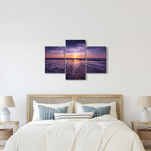 Tabloul cu plaja - apus de soare (90x60 cm)