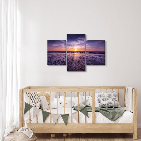 Tabloul cu plaja - apus de soare (90x60 cm)