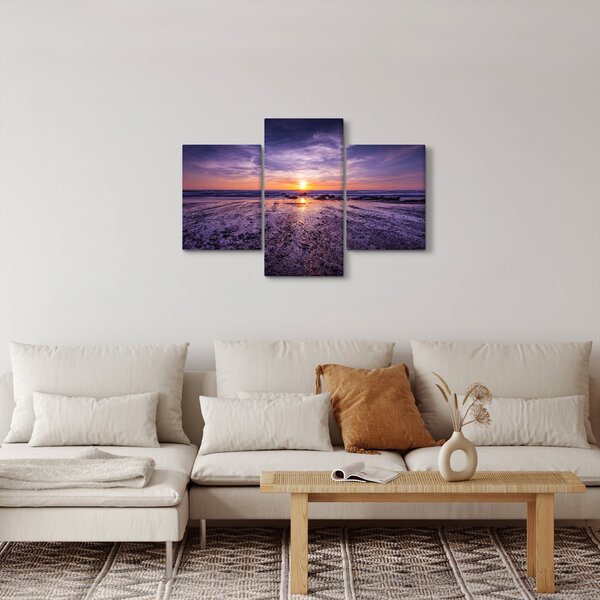 Tabloul cu plaja - apus de soare (90x60 cm)