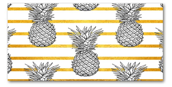 Tablou sticlă benzi de ananas