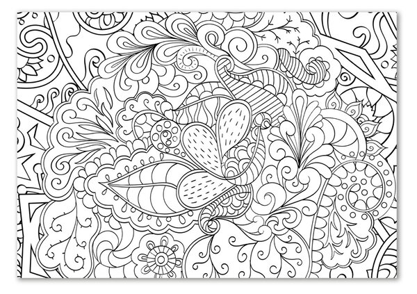 Tablou pe pe sticlă ornamente
