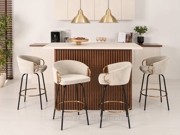 Scaun Carma H (crem + negru). Promo -14%. 1110655