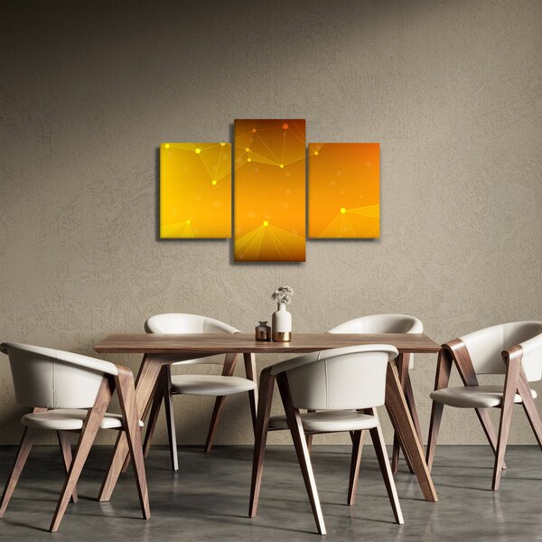 Tabloul abstract galben (90x60 cm)