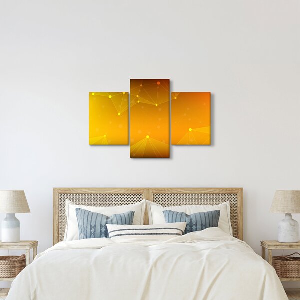 Tabloul abstract galben (90x60 cm)