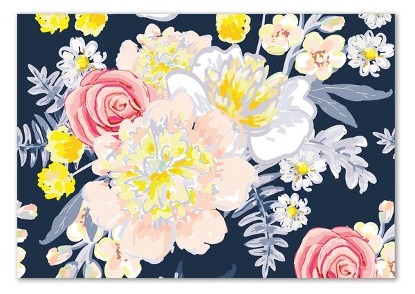 Tablou din Sticlă model floral