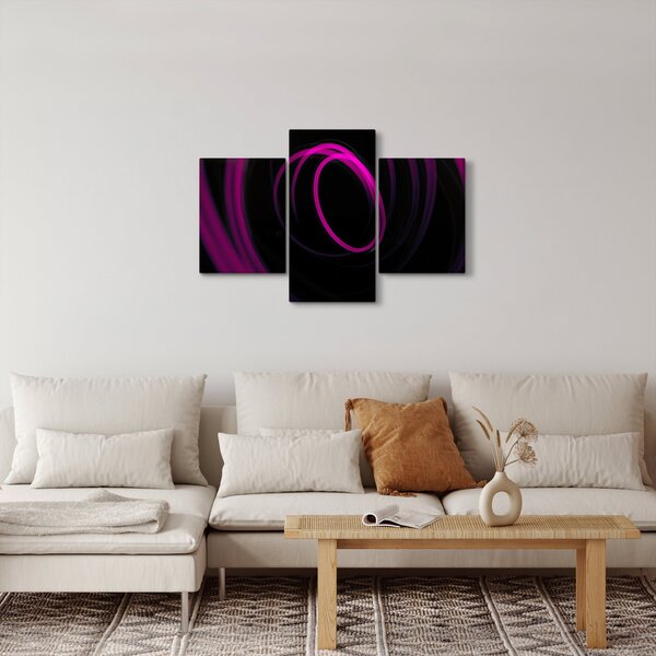 Tablou - linii violete (90x60 cm)