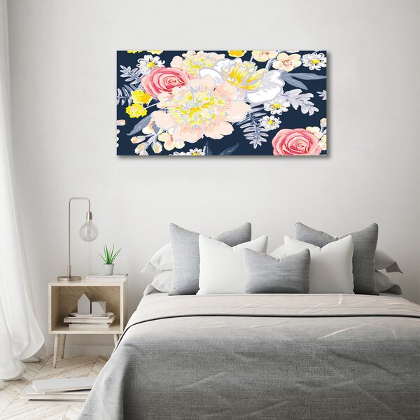 Pictură pe pânză model floral