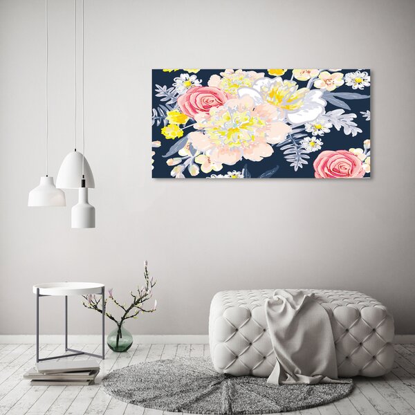 Pictură pe pânză model floral