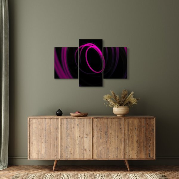 Tablou - linii violete (90x60 cm)