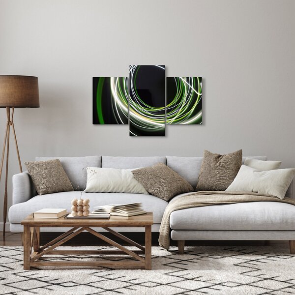Tablou cu linii verzi (90x60 cm)