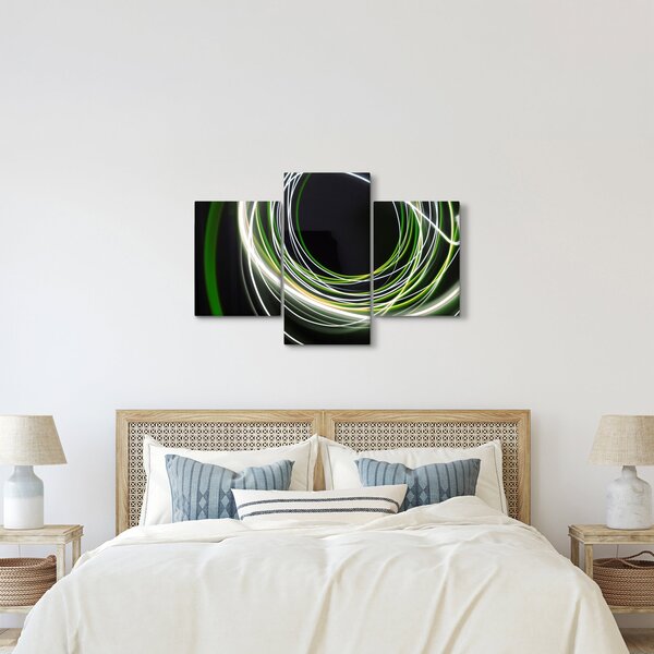 Tablou cu linii verzi (90x60 cm)
