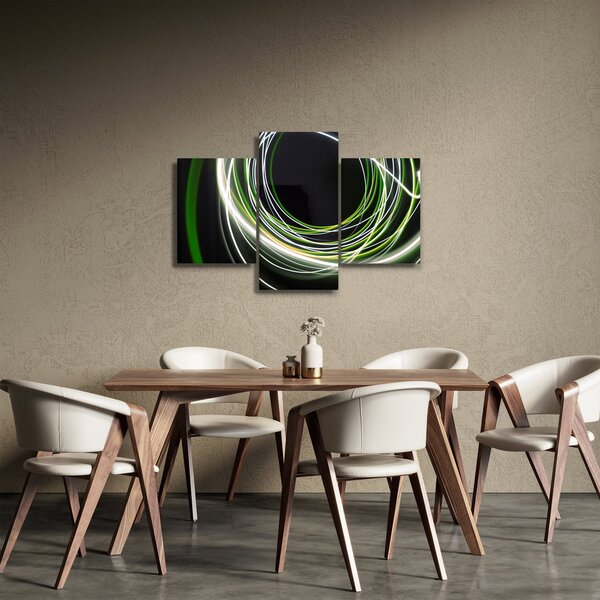 Tablou cu linii verzi (90x60 cm)