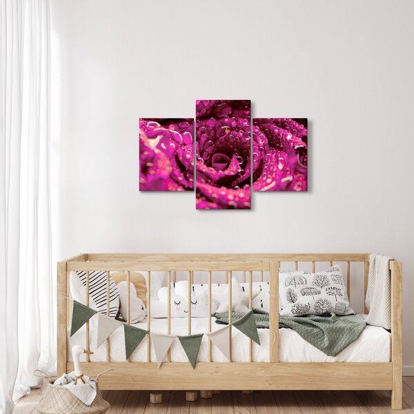 Tabloul cu floarea trandafirului roz (90x60 cm)