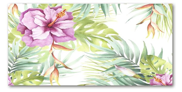Tablou sticlă flori Hawaii