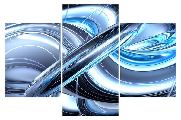 Tabloul cu abstracție albastră (90x60 cm)