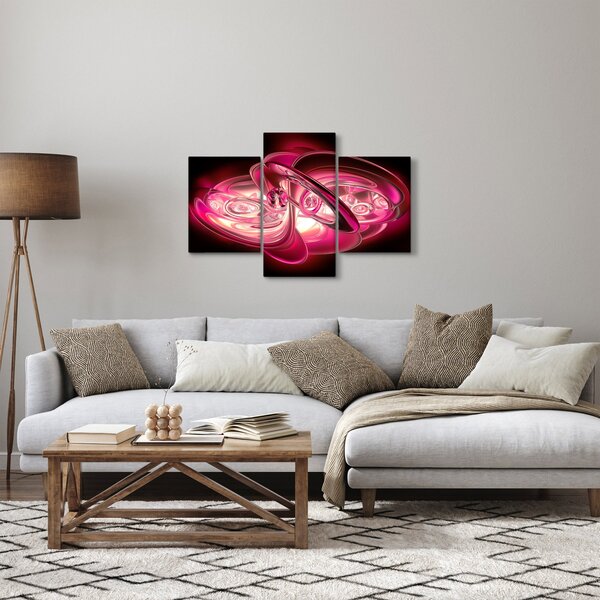 Tabloul cu fractali roz (90x60 cm)