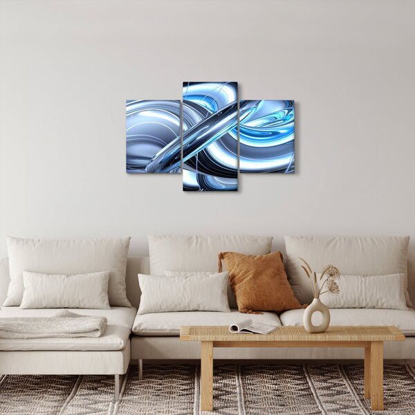 Tabloul cu abstracție albastră (90x60 cm)