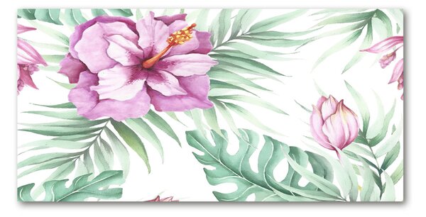 Tablou sticlă flori Hawaii