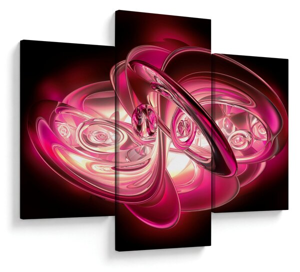 Tabloul cu fractali roz (90x60 cm)