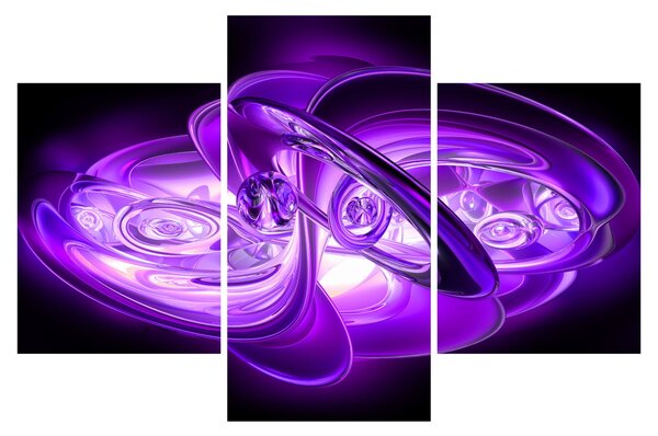 Tabloul fractalilor în violet (90x60 cm)
