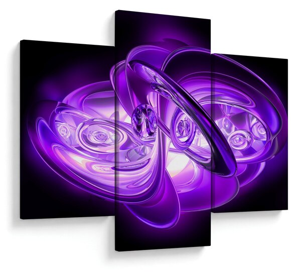 Tabloul fractalilor în violet (90x60 cm)