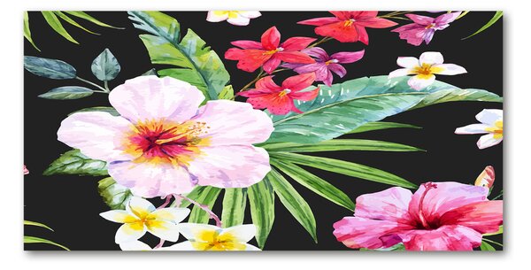 Fotografie imprimată pe sticlă flori Hawaii