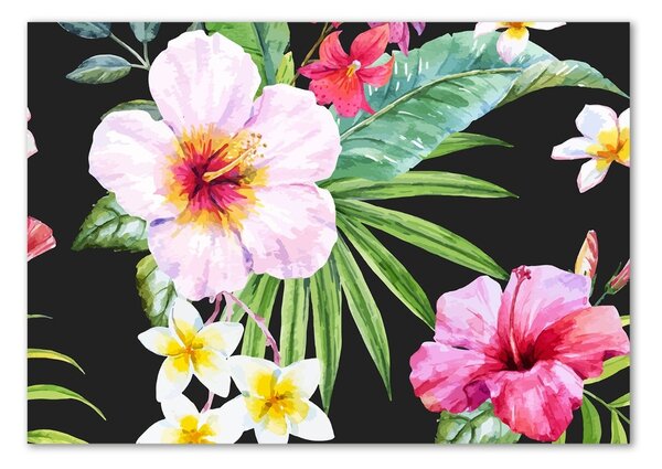 Fotografie imprimată pe sticlă flori Hawaii