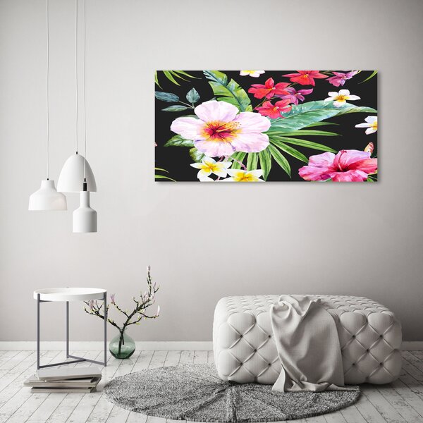 Print pe canvas flori Hawaii
