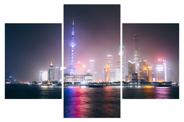 Tabloul Shangai nocturn (90x60 cm)