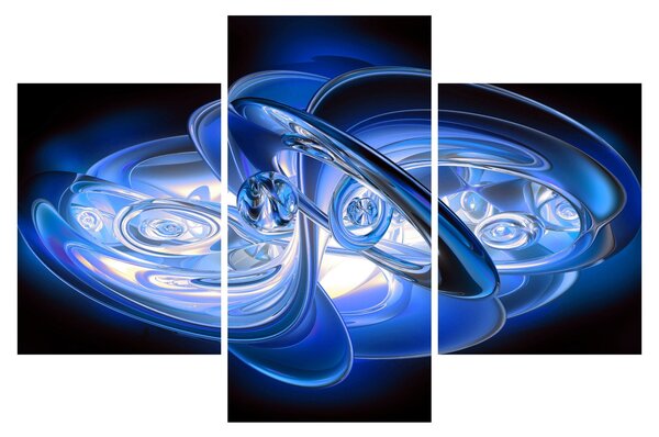 Tabloul abstract albastru (90x60 cm)