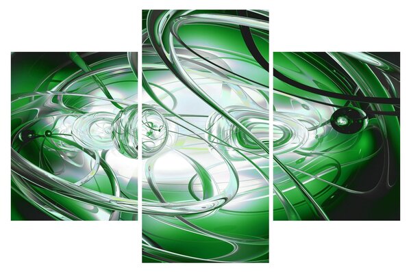 Tabloul abstract verde (90x60 cm)