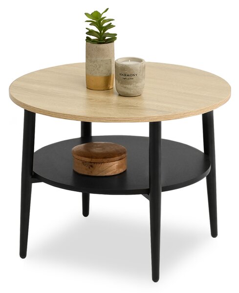 Măsuță de cafea Randolf S (sonoma + negru). Promo -12%. 1111526