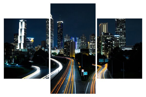 Tabloul metropolei nocturne (90x60 cm)