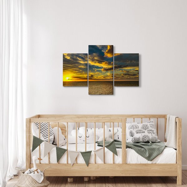 Tablou cu apus de soare la mare (90x60 cm)