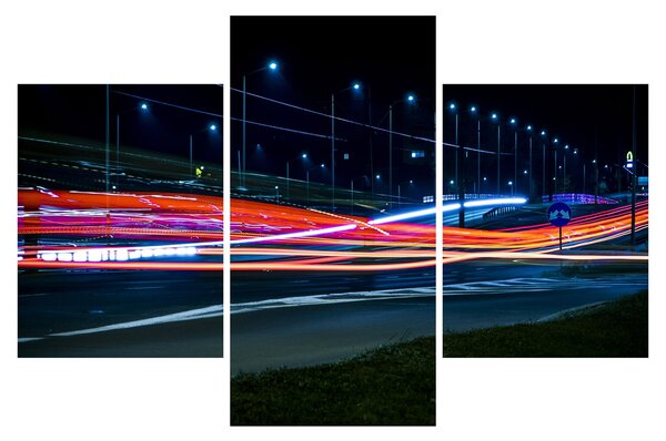 Tabloul orașului nocturn (90x60 cm)