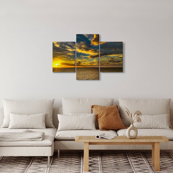 Tablou cu apus de soare la mare (90x60 cm)