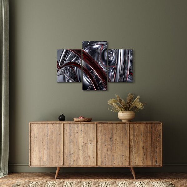 Tabloul cu abstracție în gri (90x60 cm)