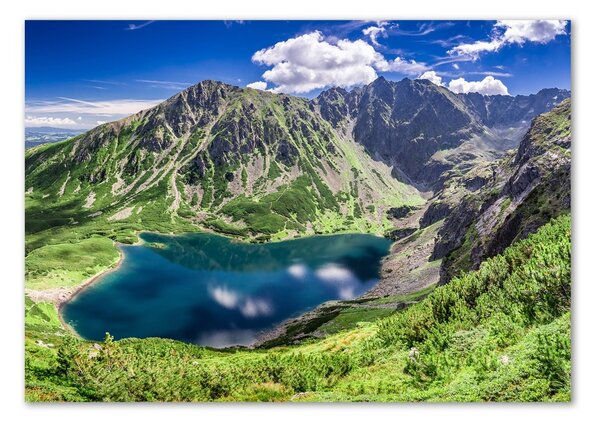 Tablou Printat Pe Sticlă Negru iaz Tatry