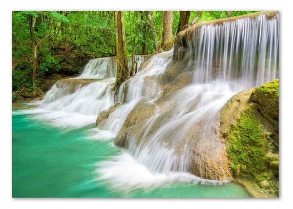 Fotografie imprimată pe sticlă cascade