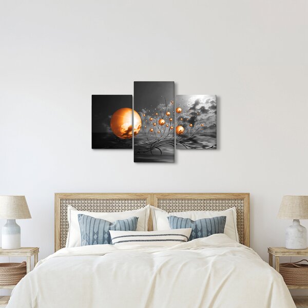Tabloul bilelor portocalii abstarcte (90x60 cm)