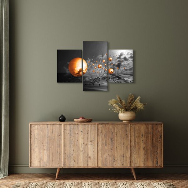 Tabloul bilelor portocalii abstarcte (90x60 cm)