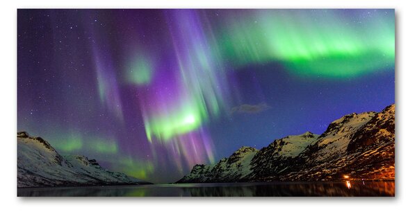 Tablou din Sticlă Aurora boreala