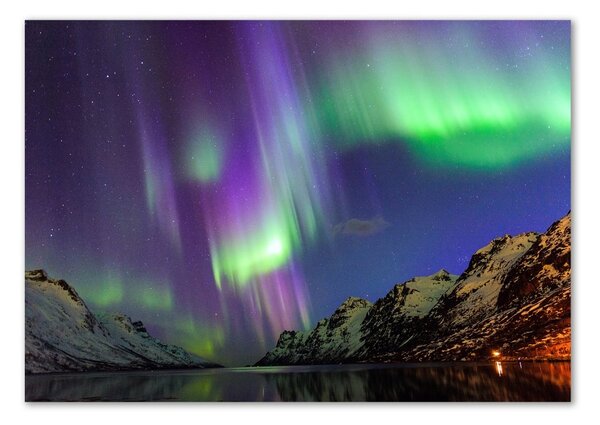 Tablou din Sticlă Aurora boreala