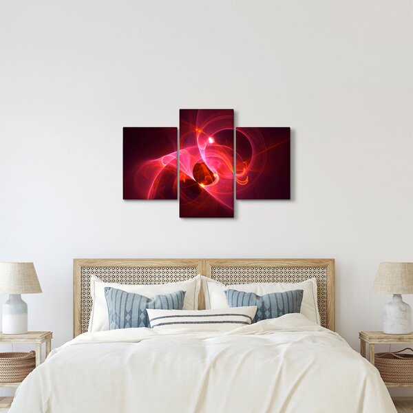 Tabloul modern cu abstacție roz (90x60 cm)