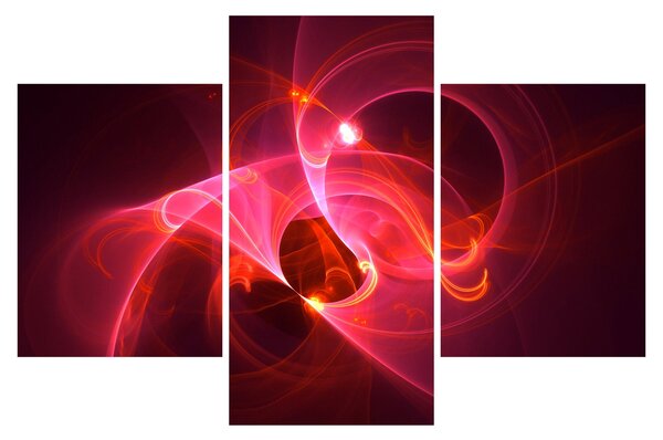 Tabloul modern cu abstacție roz (90x60 cm)