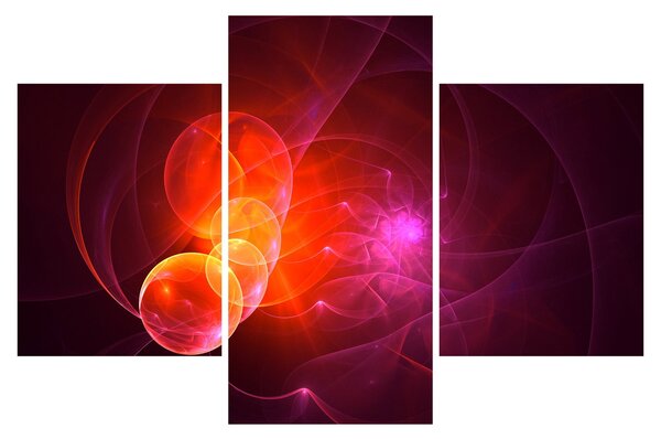 Tabloul modern cu abstracțiune roz (90x60 cm)
