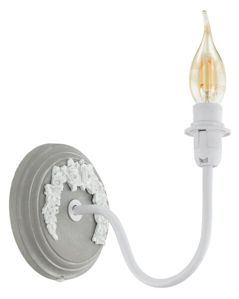 Aplica de perete Eglo 33005, 1 x E14, 40 W, 230 V, alb/gri
